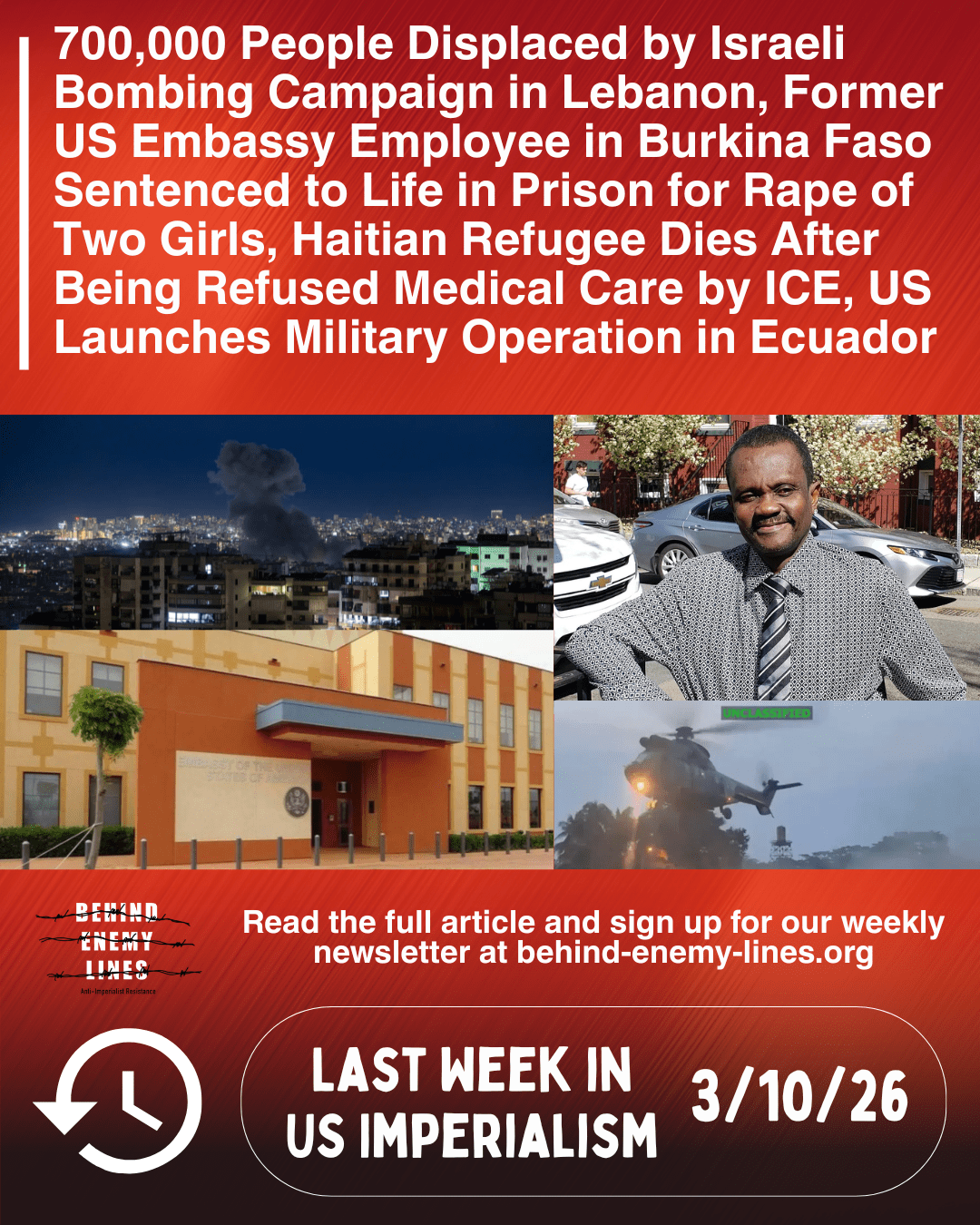 Last Week in US Imperialism –&nbsp;3/10/26