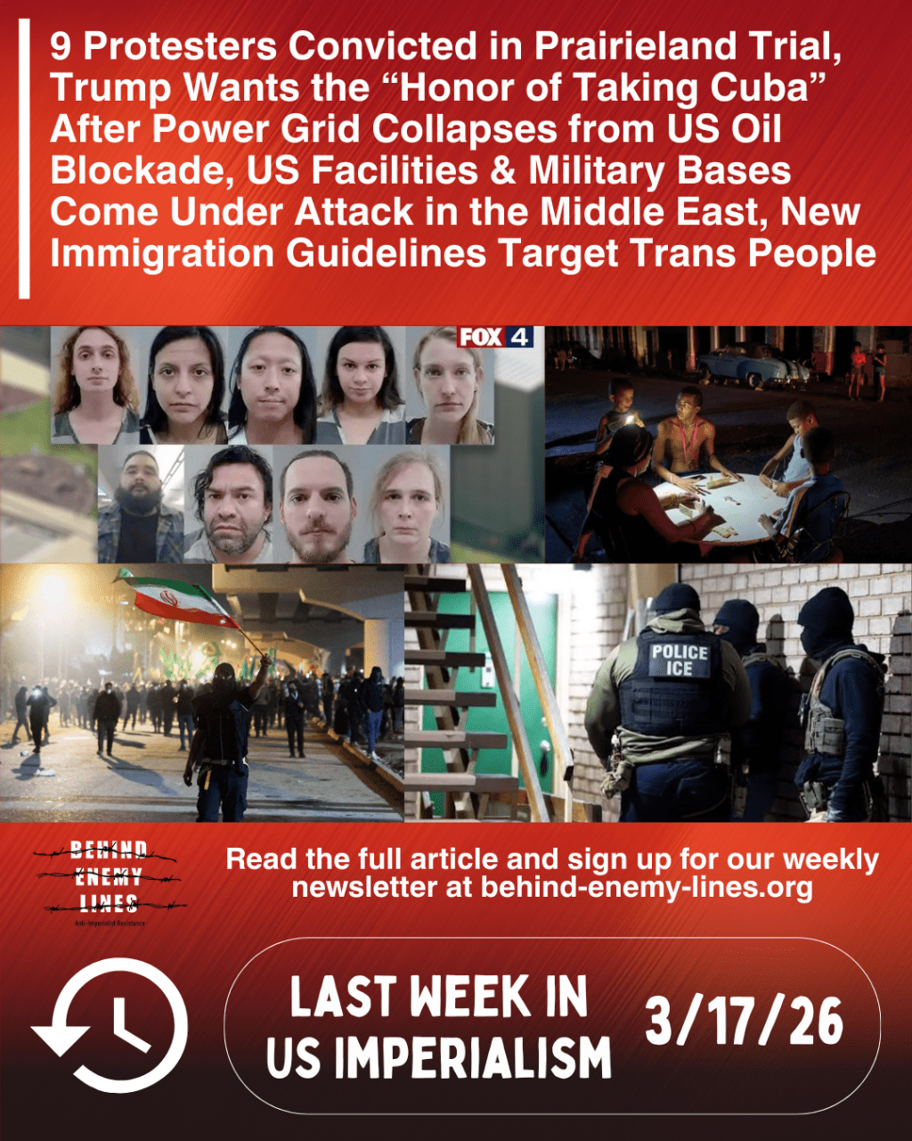 Last Week in US Imperialism –&nbsp;3/17/26