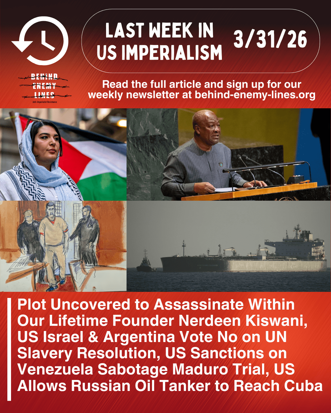 Last Week in US Imperialism –&nbsp;3/31/26
