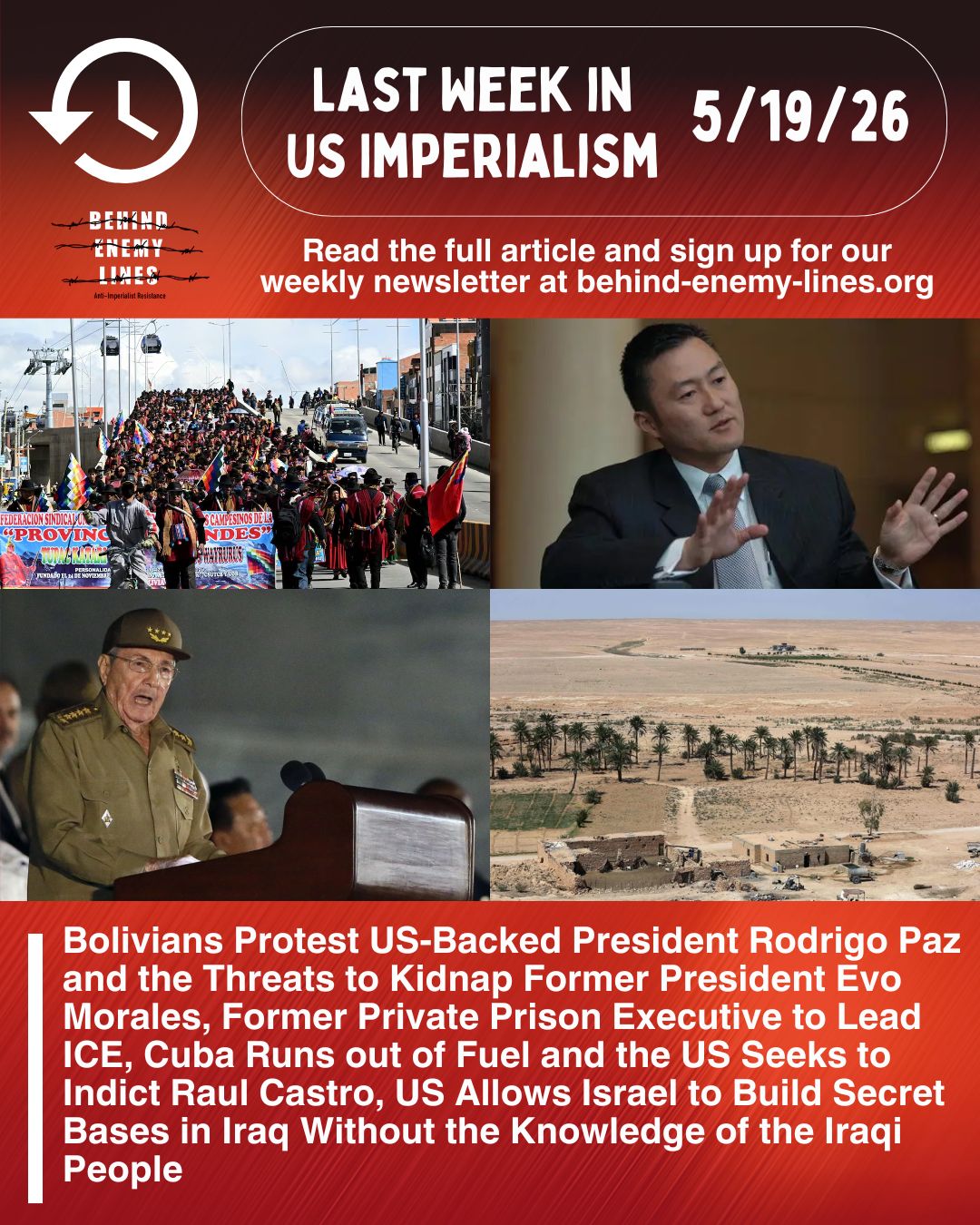 Last Week in US Imperialism –&nbsp;5/19/26